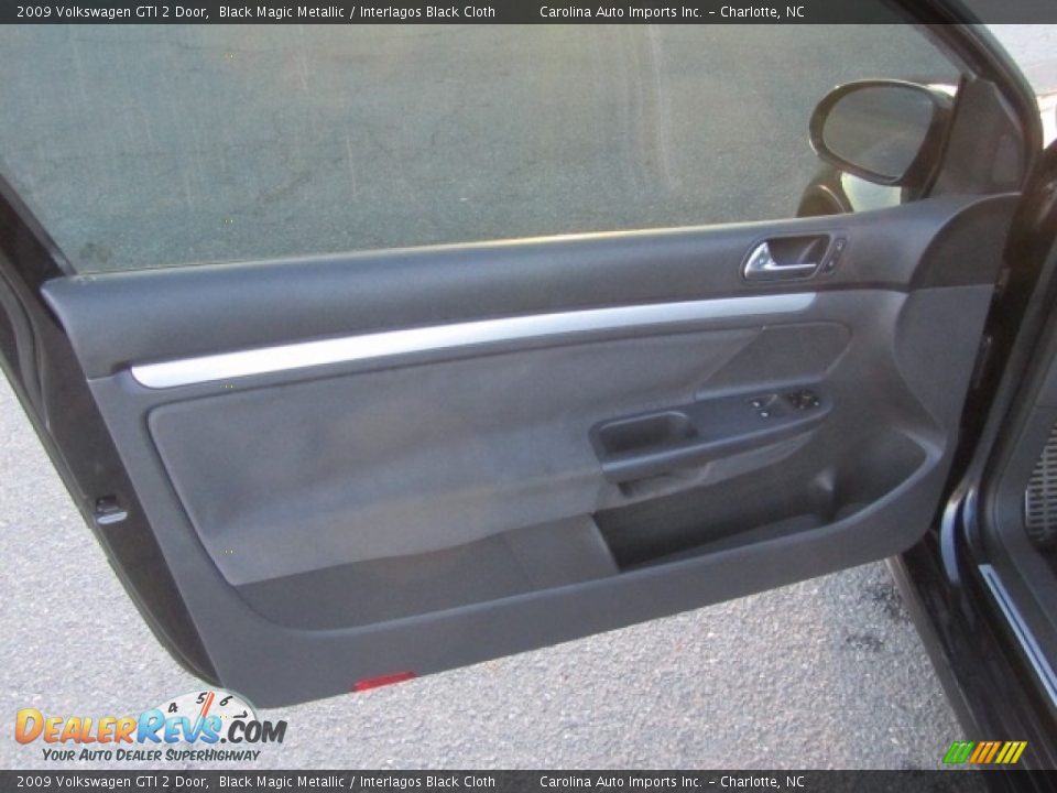 2009 Volkswagen GTI 2 Door Black Magic Metallic / Interlagos Black Cloth Photo #17