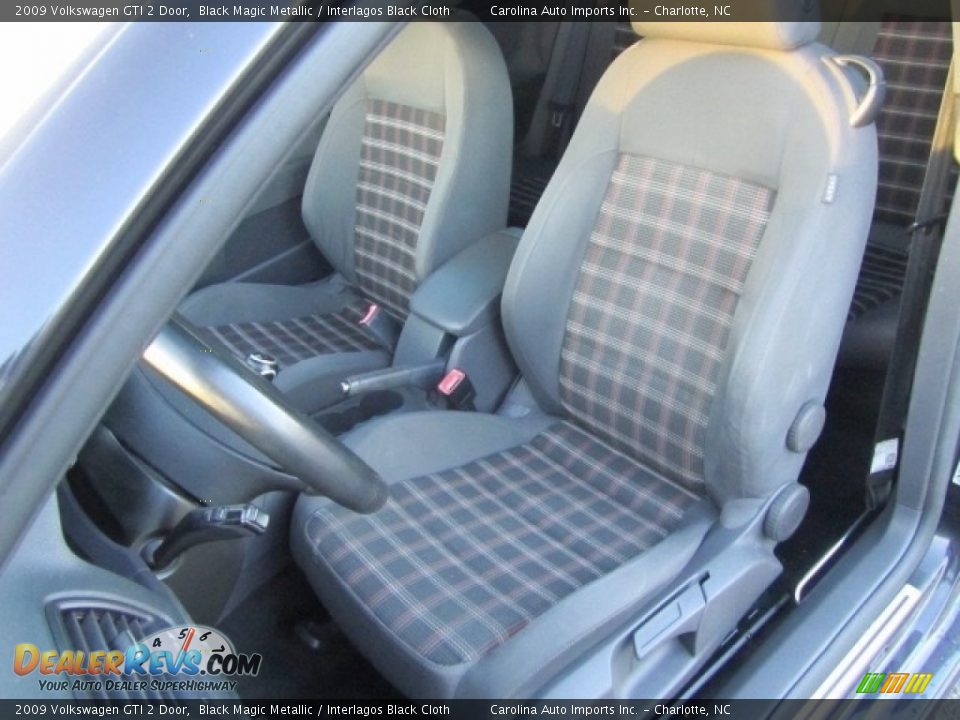 2009 Volkswagen GTI 2 Door Black Magic Metallic / Interlagos Black Cloth Photo #18