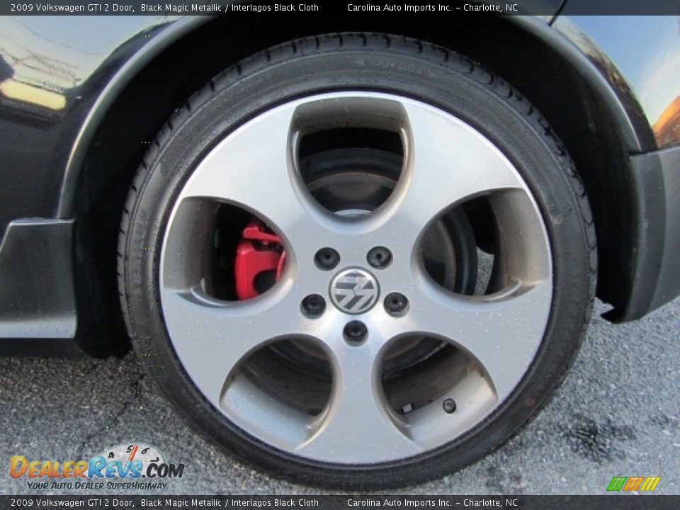 2009 Volkswagen GTI 2 Door Black Magic Metallic / Interlagos Black Cloth Photo #24