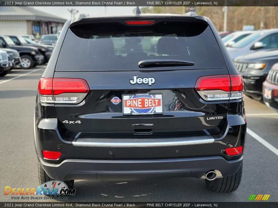 2021 Jeep Grand Cherokee Limited 4x4 Diamond Black Crystal Pearl / Black Photo #7