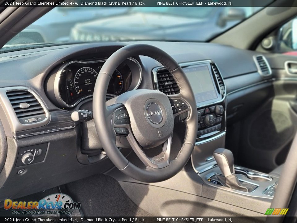 2021 Jeep Grand Cherokee Limited 4x4 Diamond Black Crystal Pearl / Black Photo #14