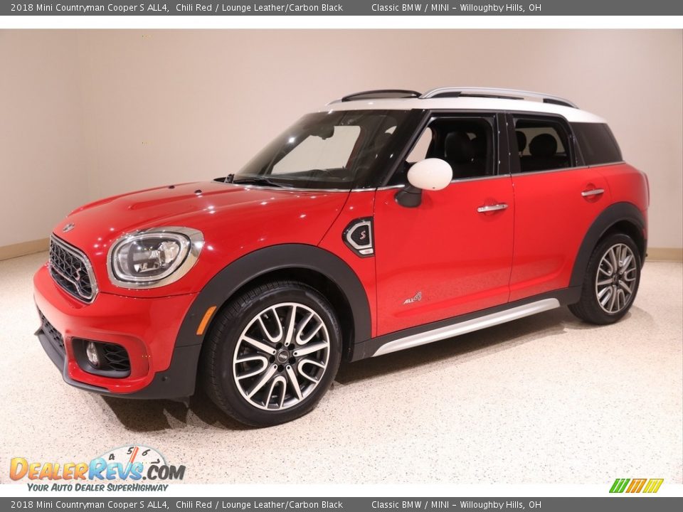 2018 Mini Countryman Cooper S ALL4 Chili Red / Lounge Leather/Carbon Black Photo #3