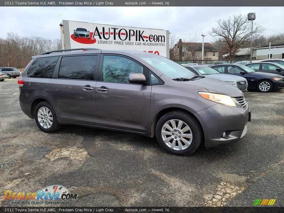 2011 Toyota Sienna XLE AWD Predawn Gray Mica / Light Gray Photo #2