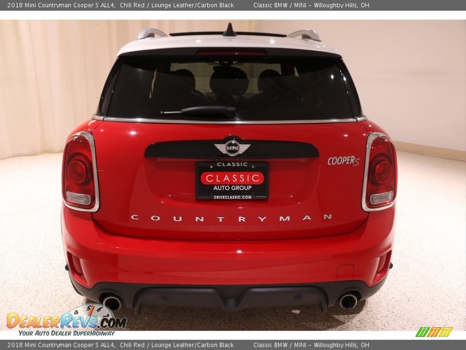 2018 Mini Countryman Cooper S ALL4 Chili Red / Lounge Leather/Carbon Black Photo #26
