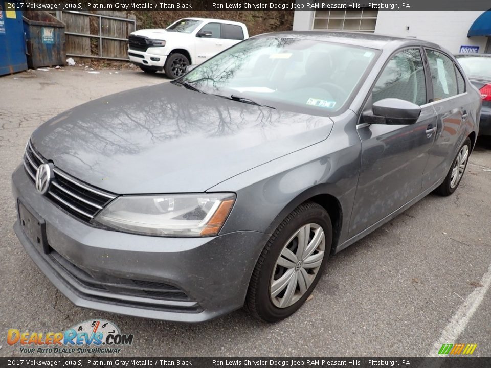 2017 Volkswagen Jetta S Platinum Gray Metallic / Titan Black Photo #1