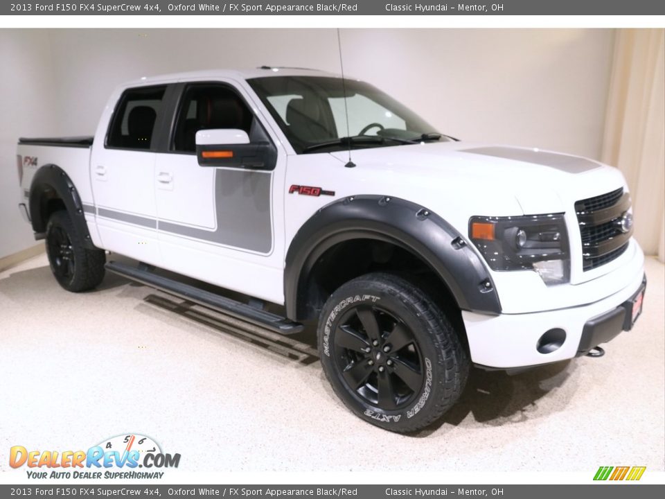 2013 Ford F150 FX4 SuperCrew 4x4 Oxford White / FX Sport Appearance Black/Red Photo #1