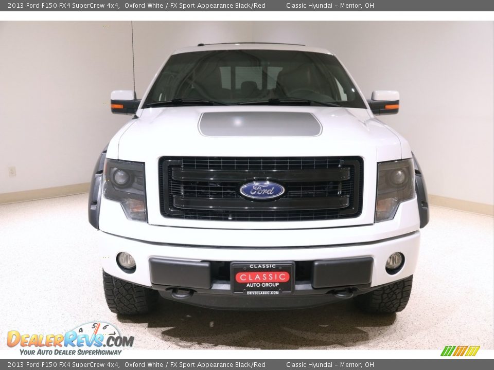 2013 Ford F150 FX4 SuperCrew 4x4 Oxford White / FX Sport Appearance Black/Red Photo #2