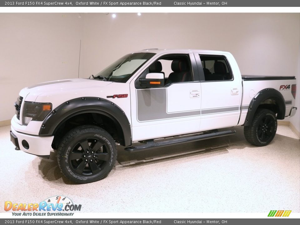 2013 Ford F150 FX4 SuperCrew 4x4 Oxford White / FX Sport Appearance Black/Red Photo #3
