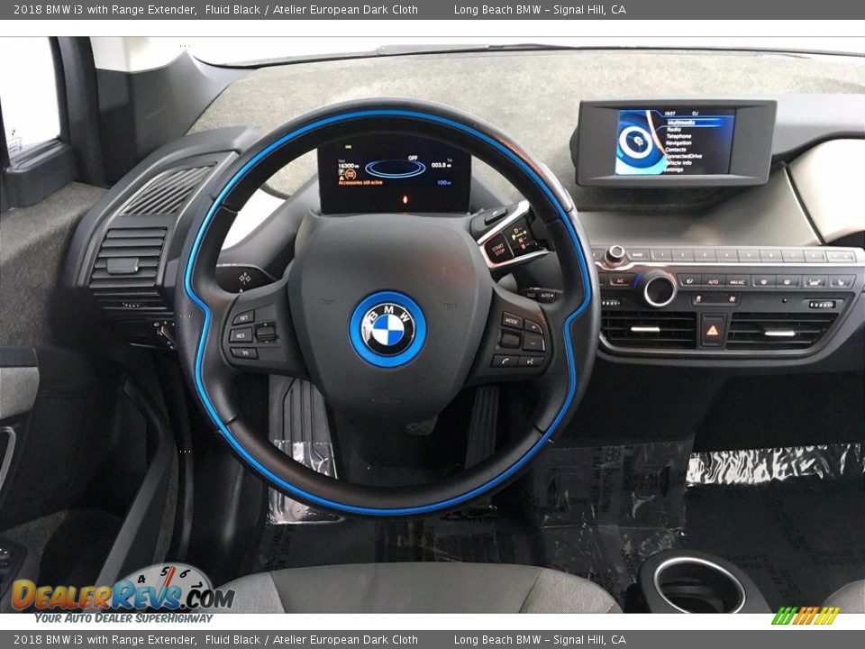 2018 BMW i3 with Range Extender Fluid Black / Atelier European Dark Cloth Photo #4