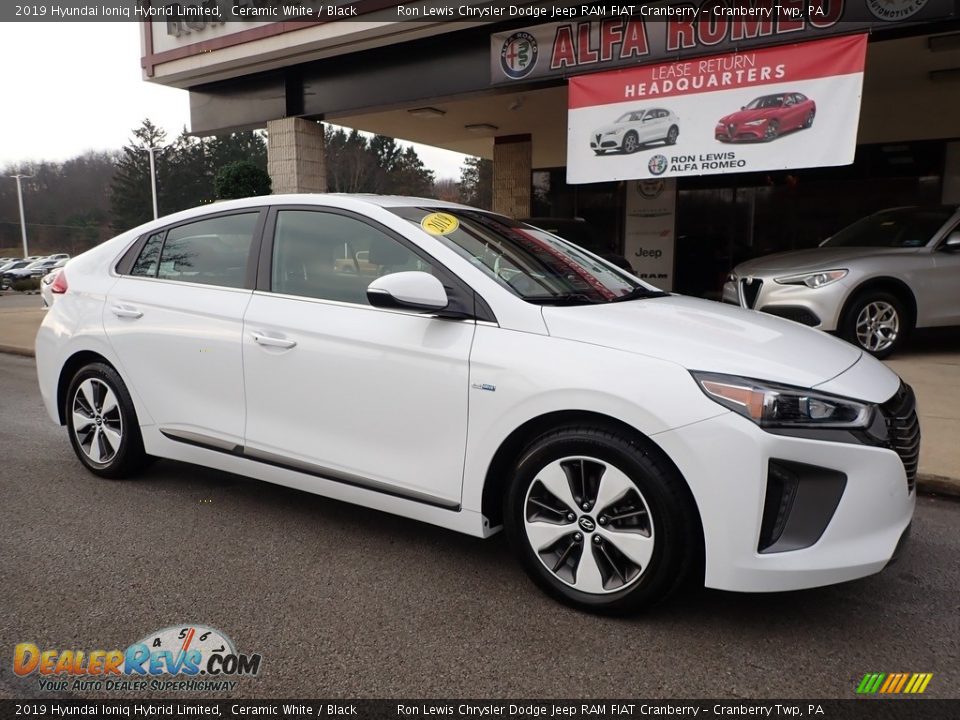 2019 Hyundai Ioniq Hybrid Limited Ceramic White / Black Photo #9