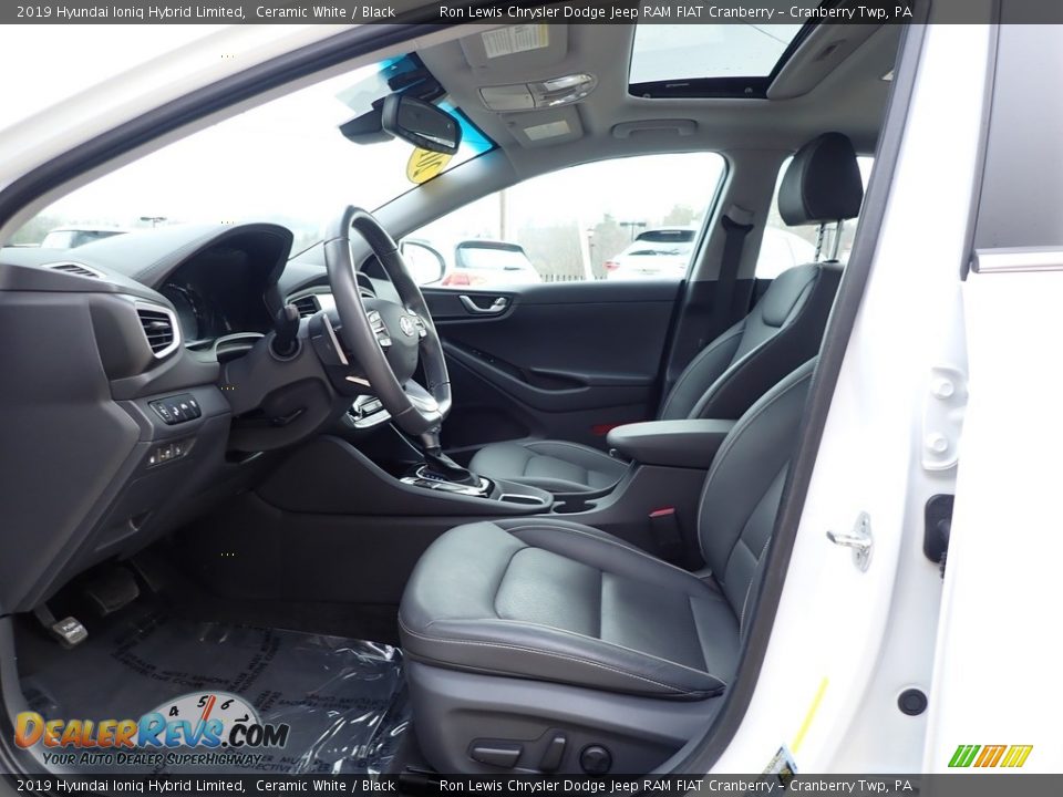 Black Interior - 2019 Hyundai Ioniq Hybrid Limited Photo #12