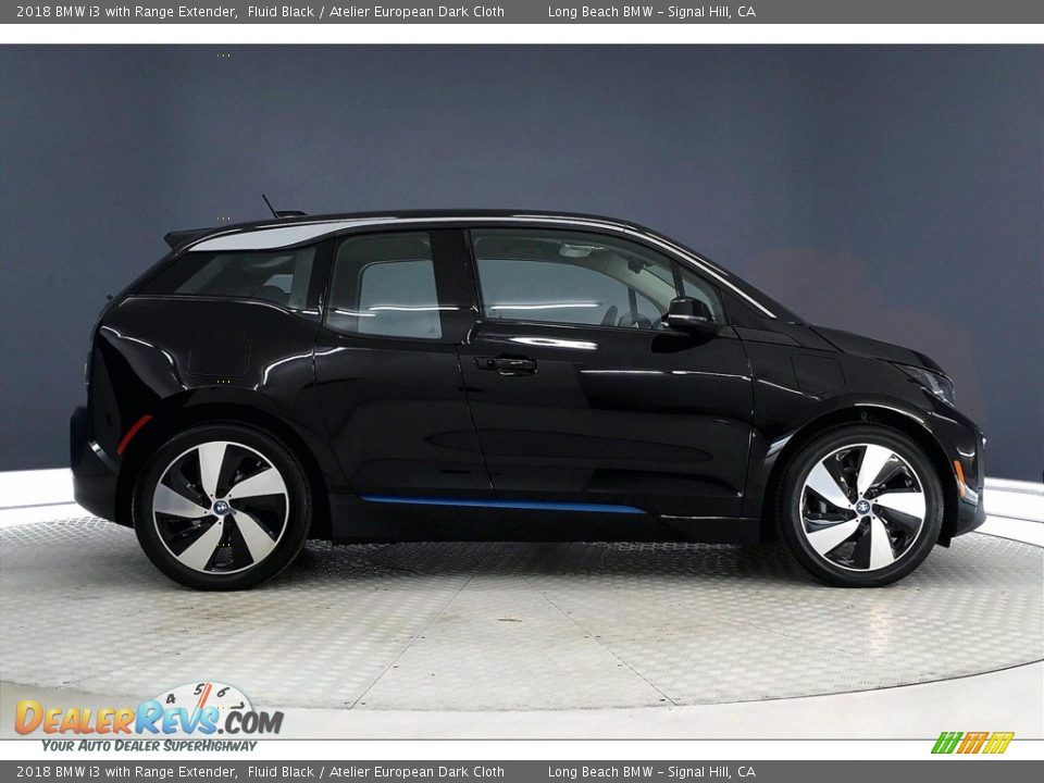 2018 BMW i3 with Range Extender Fluid Black / Atelier European Dark Cloth Photo #14