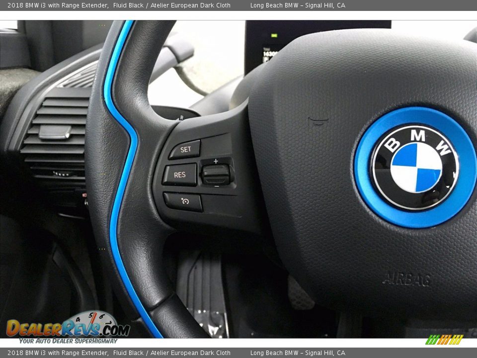 2018 BMW i3 with Range Extender Fluid Black / Atelier European Dark Cloth Photo #18