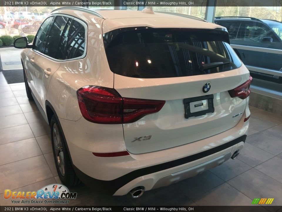 2021 BMW X3 xDrive30i Alpine White / Canberra Beige/Black Photo #2