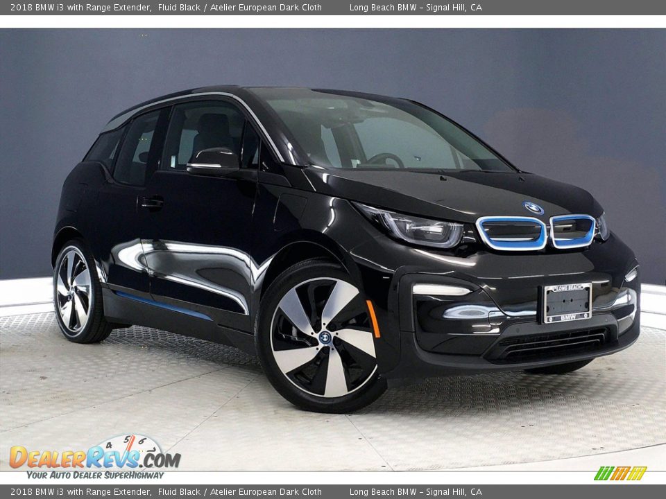 2018 BMW i3 with Range Extender Fluid Black / Atelier European Dark Cloth Photo #36