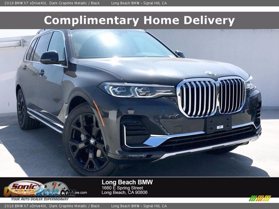 2019 BMW X7 xDrive40i Dark Graphite Metallic / Black Photo #1