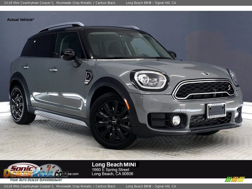 2018 Mini Countryman Cooper S Moonwalk Gray Metallic / Carbon Black Photo #1