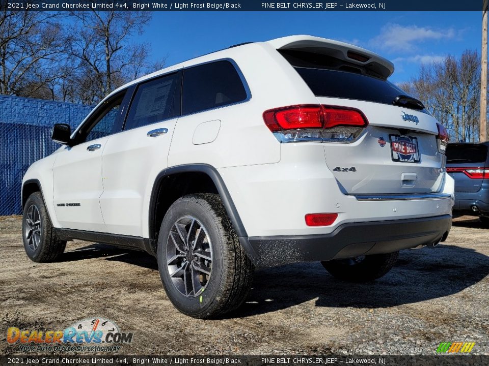 2021 Jeep Grand Cherokee Limited 4x4 Bright White / Light Frost Beige/Black Photo #6