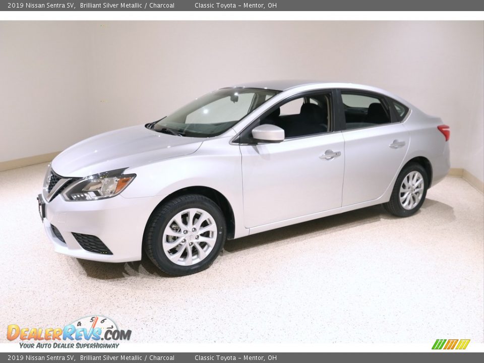 2019 Nissan Sentra SV Brilliant Silver Metallic / Charcoal Photo #3