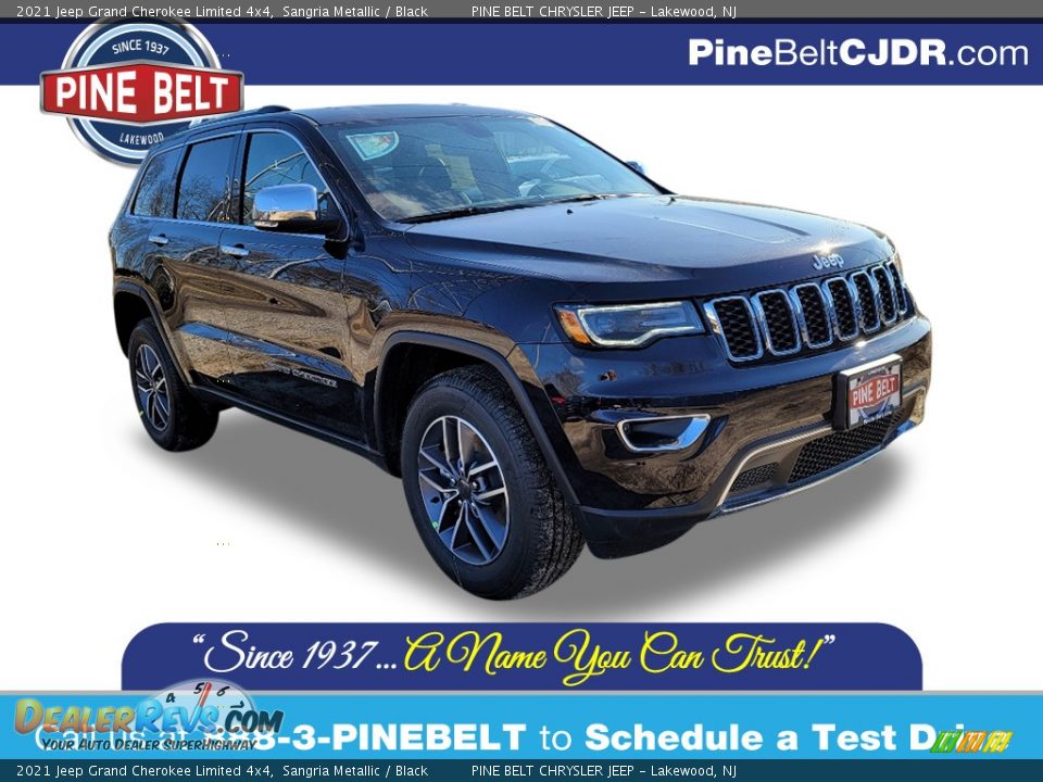 2021 Jeep Grand Cherokee Limited 4x4 Sangria Metallic / Black Photo #1