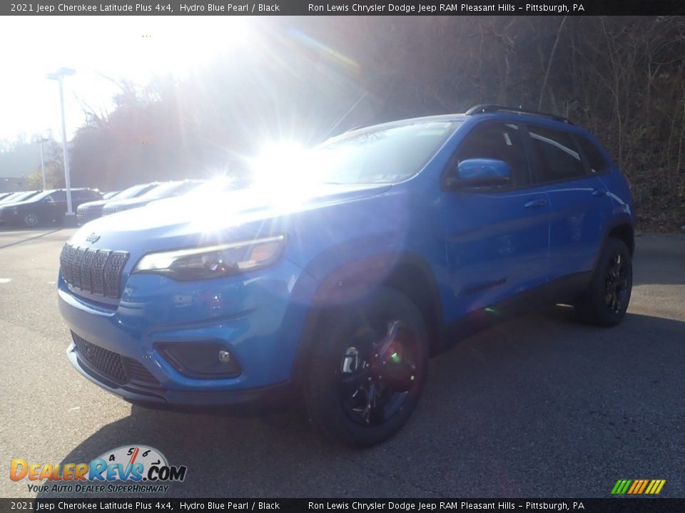 2021 Jeep Cherokee Latitude Plus 4x4 Hydro Blue Pearl / Black Photo #1