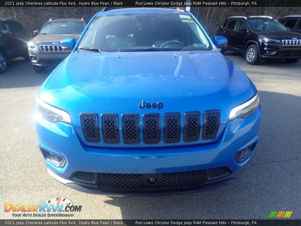 2021 Jeep Cherokee Latitude Plus 4x4 Hydro Blue Pearl / Black Photo #2