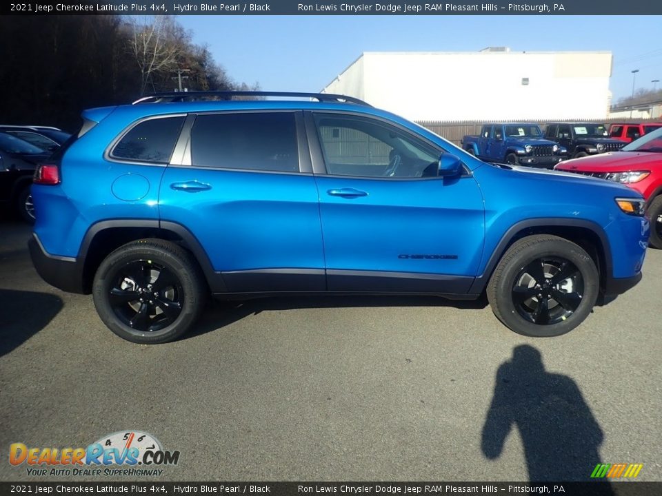2021 Jeep Cherokee Latitude Plus 4x4 Hydro Blue Pearl / Black Photo #4