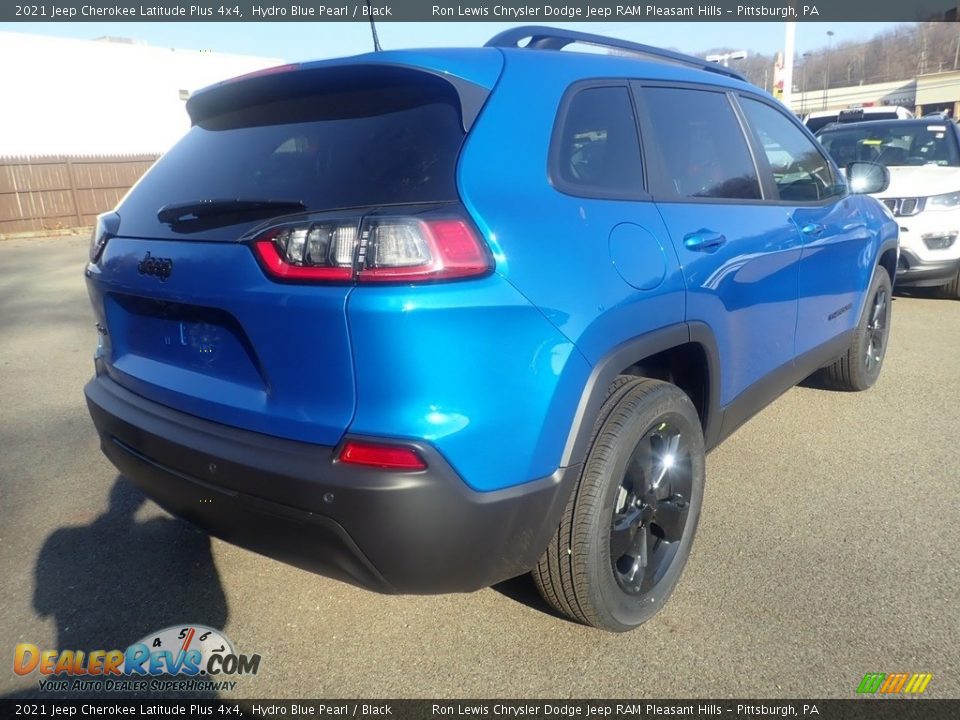 2021 Jeep Cherokee Latitude Plus 4x4 Hydro Blue Pearl / Black Photo #5