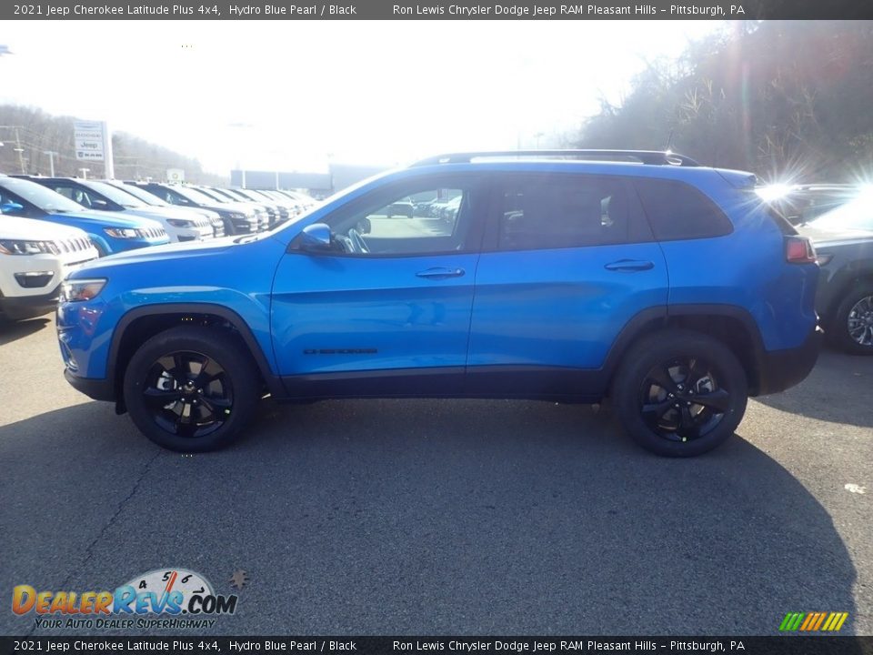 2021 Jeep Cherokee Latitude Plus 4x4 Hydro Blue Pearl / Black Photo #7