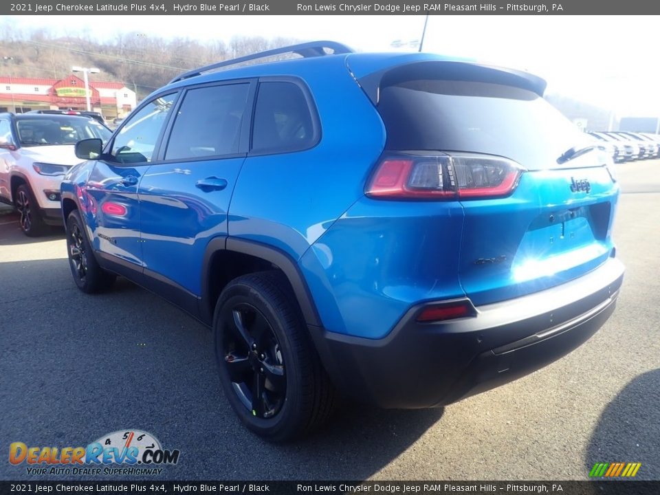 2021 Jeep Cherokee Latitude Plus 4x4 Hydro Blue Pearl / Black Photo #8