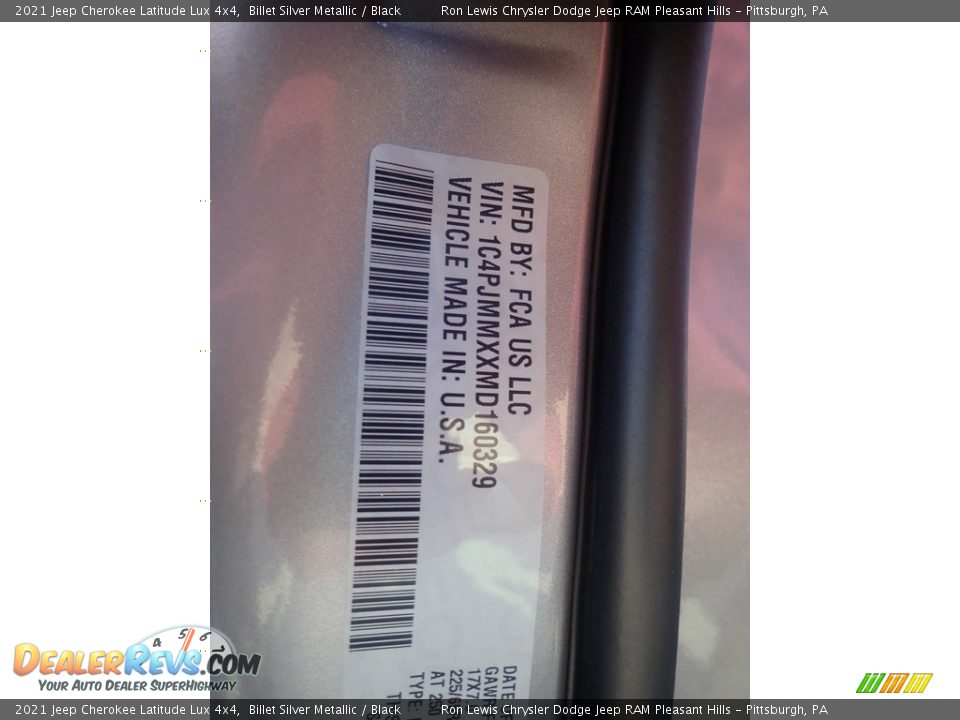 2021 Jeep Cherokee Latitude Lux 4x4 Billet Silver Metallic / Black Photo #11