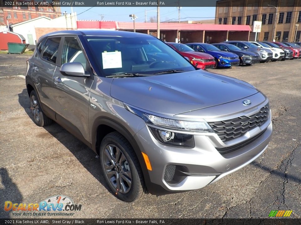 2021 Kia Seltos LX AWD Steel Gray / Black Photo #3