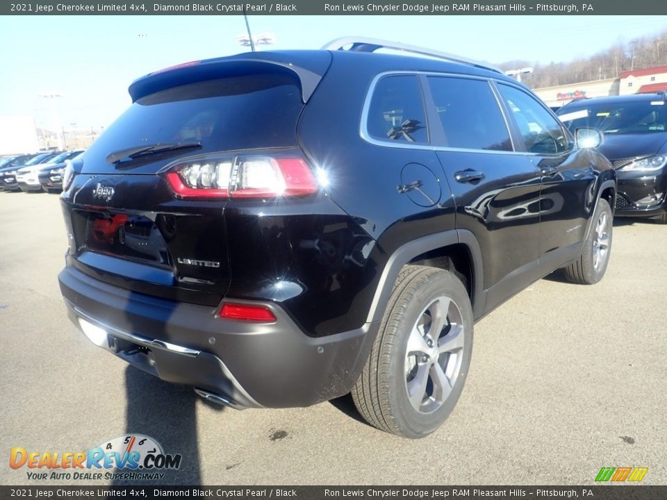 2021 Jeep Cherokee Limited 4x4 Diamond Black Crystal Pearl / Black Photo #5