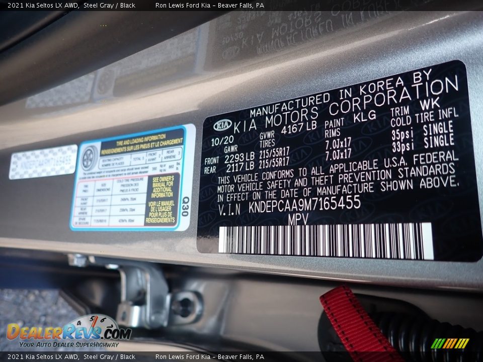 2021 Kia Seltos LX AWD Steel Gray / Black Photo #14