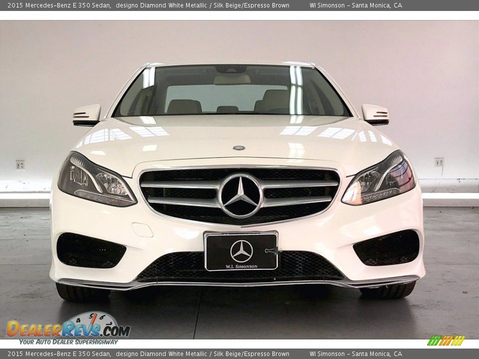 2015 Mercedes-Benz E 350 Sedan designo Diamond White Metallic / Silk Beige/Espresso Brown Photo #2