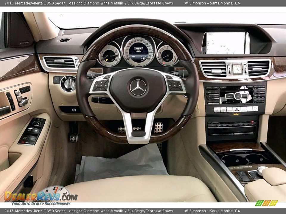 2015 Mercedes-Benz E 350 Sedan designo Diamond White Metallic / Silk Beige/Espresso Brown Photo #4