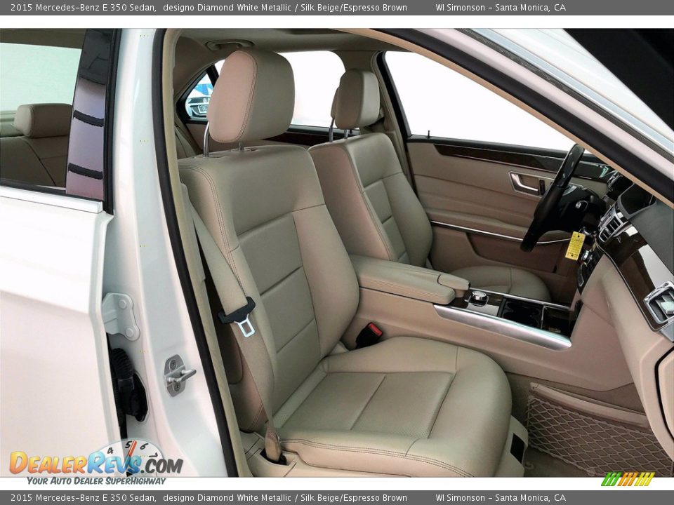 2015 Mercedes-Benz E 350 Sedan designo Diamond White Metallic / Silk Beige/Espresso Brown Photo #6