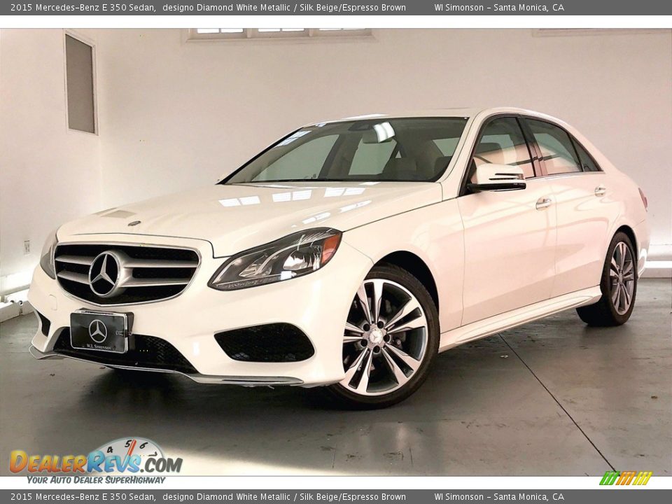 2015 Mercedes-Benz E 350 Sedan designo Diamond White Metallic / Silk Beige/Espresso Brown Photo #12