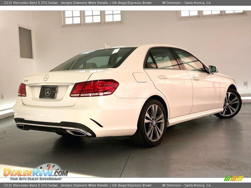 2015 Mercedes-Benz E 350 Sedan designo Diamond White Metallic / Silk Beige/Espresso Brown Photo #13