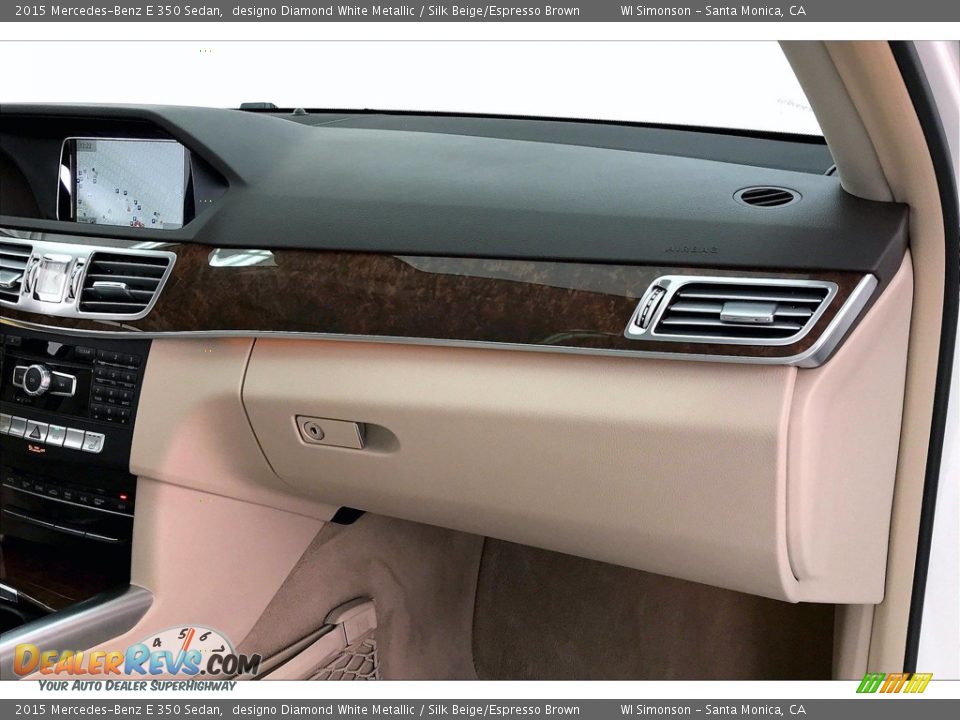 2015 Mercedes-Benz E 350 Sedan designo Diamond White Metallic / Silk Beige/Espresso Brown Photo #16