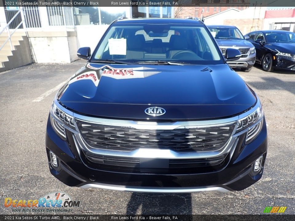 2021 Kia Seltos SX Turbo AWD Black Cherry / Black Photo #4