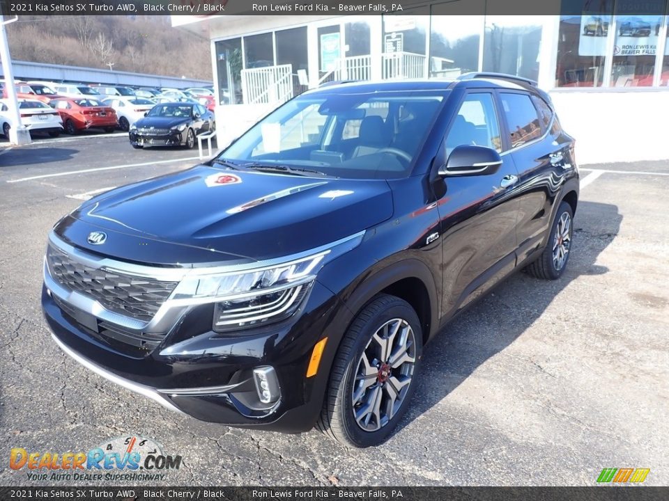2021 Kia Seltos SX Turbo AWD Black Cherry / Black Photo #5