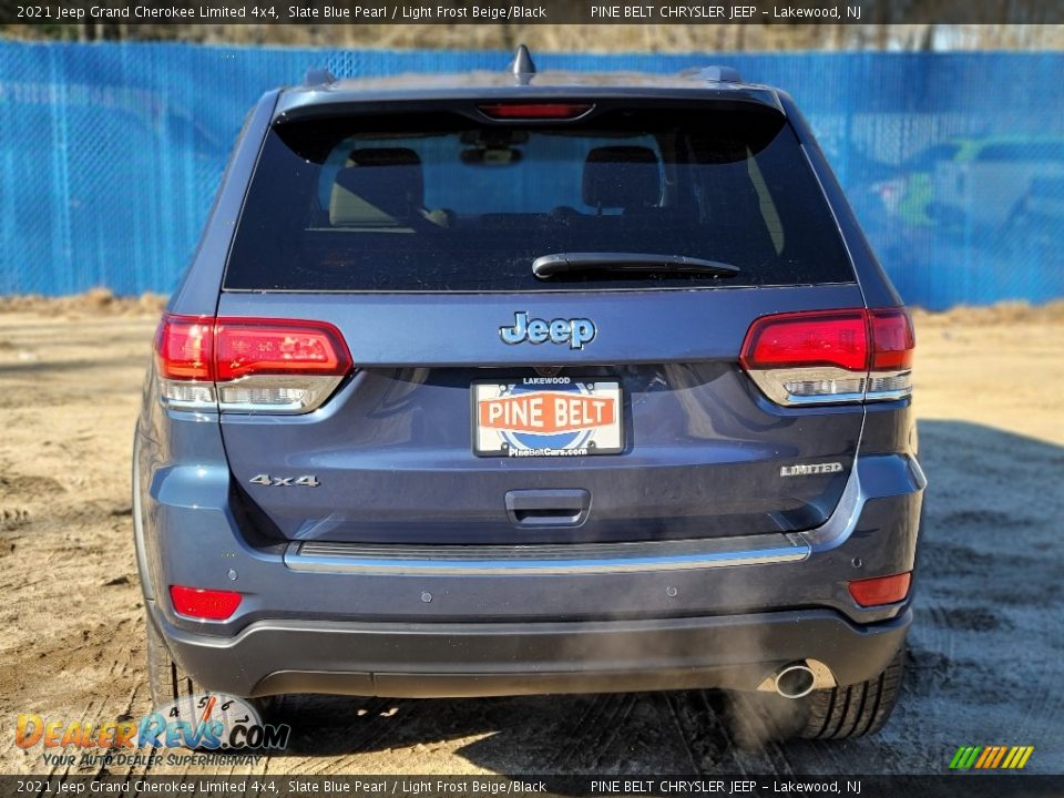 2021 Jeep Grand Cherokee Limited 4x4 Slate Blue Pearl / Light Frost Beige/Black Photo #7