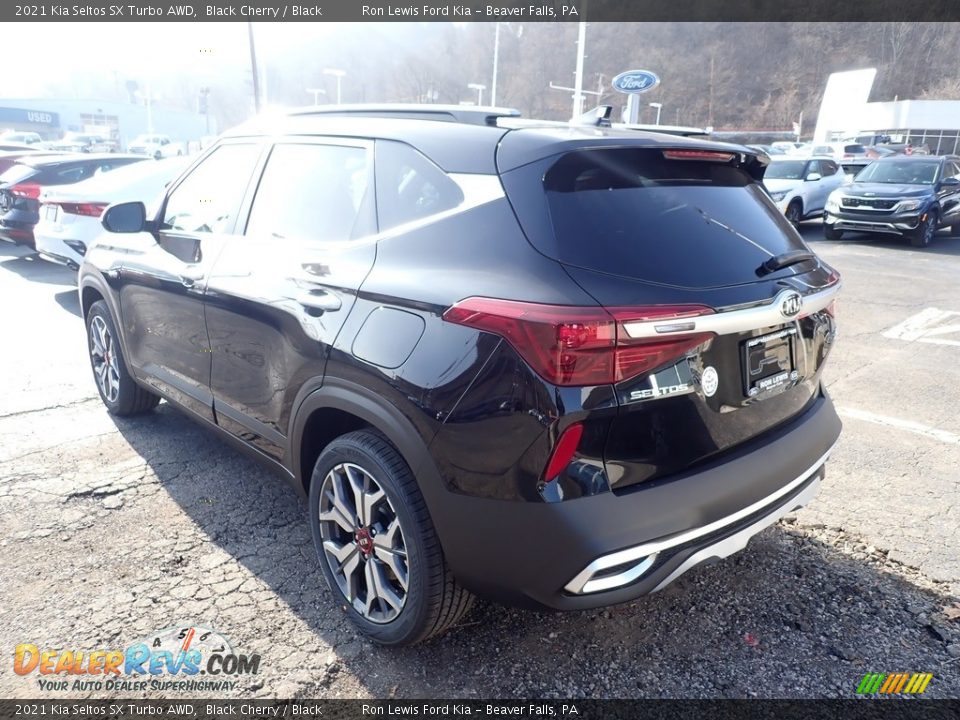 2021 Kia Seltos SX Turbo AWD Black Cherry / Black Photo #7