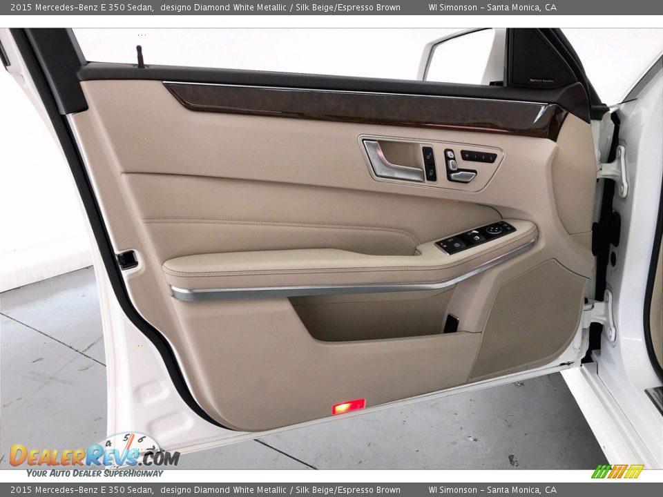 2015 Mercedes-Benz E 350 Sedan designo Diamond White Metallic / Silk Beige/Espresso Brown Photo #25