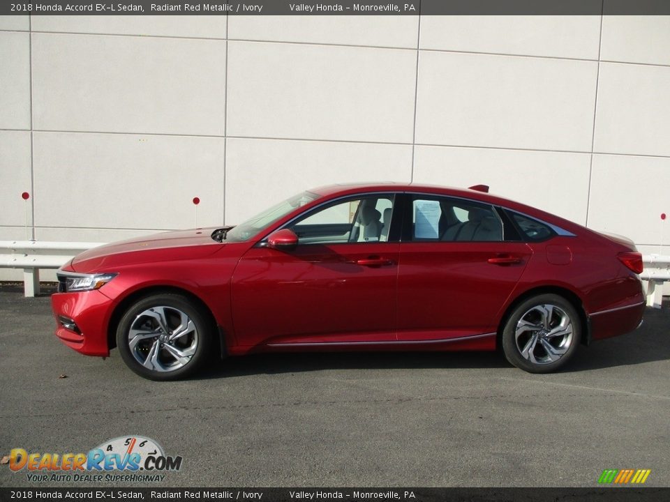 2018 Honda Accord EX-L Sedan Radiant Red Metallic / Ivory Photo #2