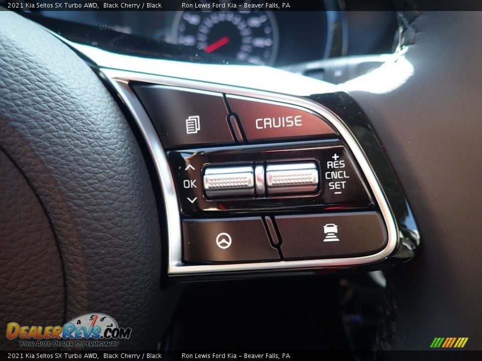 2021 Kia Seltos SX Turbo AWD Black Cherry / Black Photo #17