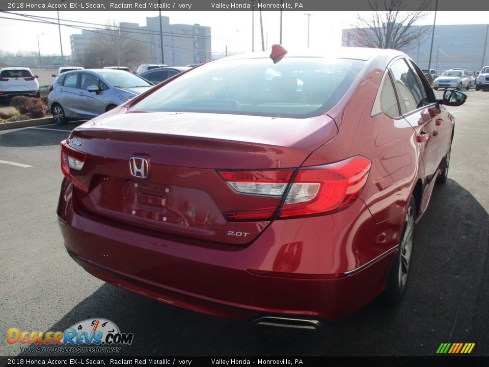 2018 Honda Accord EX-L Sedan Radiant Red Metallic / Ivory Photo #4