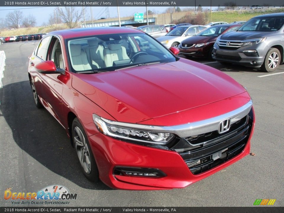 2018 Honda Accord EX-L Sedan Radiant Red Metallic / Ivory Photo #7