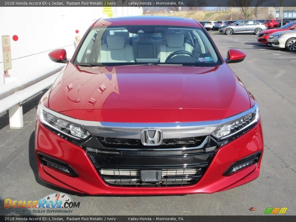 2018 Honda Accord EX-L Sedan Radiant Red Metallic / Ivory Photo #8